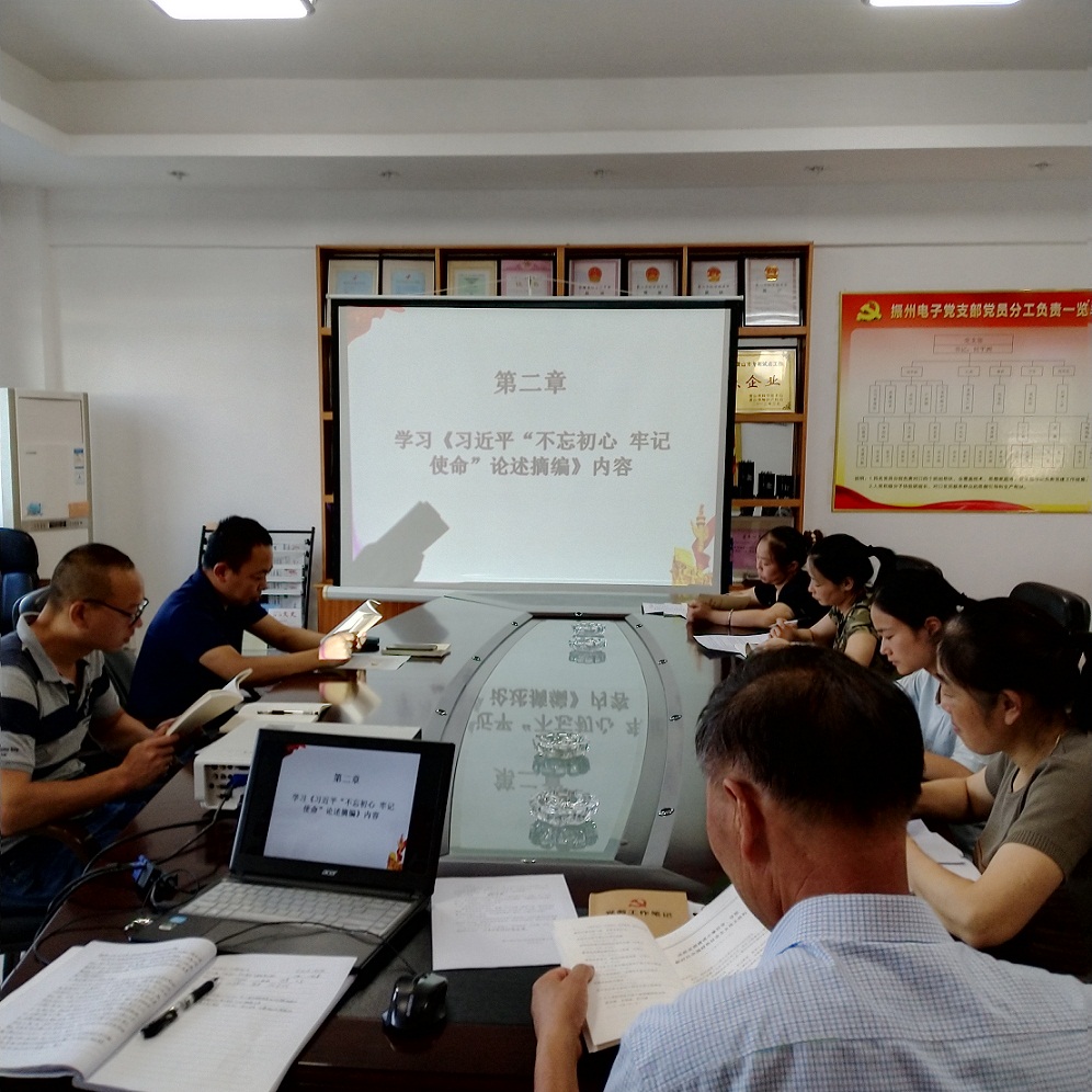 振州电子党支部召开“不忘初心、牢记使命”主题教育动员会